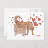 Liefde van honden briefkaart (Voorkant / Achterkant)