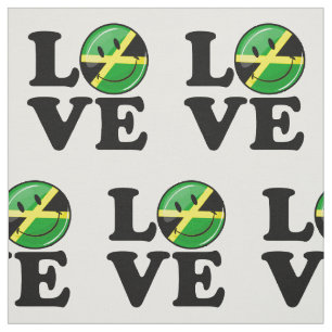 Liefde van Jamaica Smiling Flag Stof
