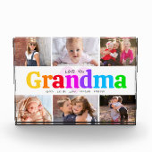 Liefde van je grootmoeder, oude kleurrijke moderne fotoblokken (Voorkant)
