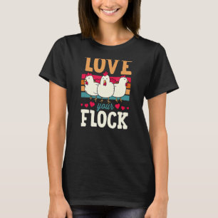 Liefde van je koppel kutterretro stijl Chicken F T-shirt