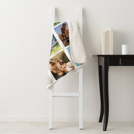 Liefde van je moeder Foto Collage Eucalyptus Sherpa Deken (In situ)