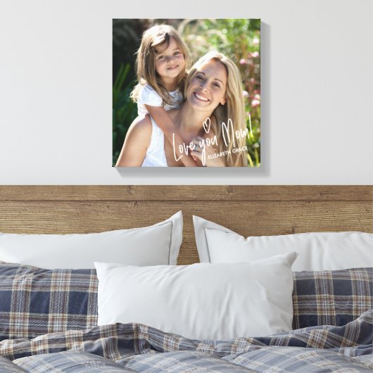 Liefde van je moeder Moederdag Birthday Photo Canv Canvas Afdruk (Insitu (Slaapkamer))