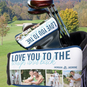 Liefde van je naar Rough en Back 4 Foto Blue White Golfheadcover
