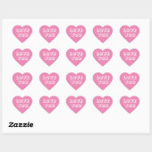 Liefde van jou, roze witte, moderne gedurfde hart sticker (Vel)