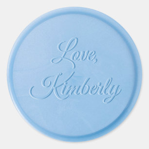 Liefde van Linen Blue Wax Seal Sticker