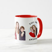 Liefde van mama Aangepaste Aangepaste Foto Mok (Voorkant rechts)