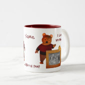 Liefde van mijn baby Cute Beer Poolse grootmoeder Tweekleurige Koffiemok (Voorkant rechts)