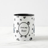 Liefde van mijn boxer Dog Pawprint Mok (Midden)