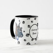 Liefde van mijn boxer Dog Pawprint Mok (Voorkant links)