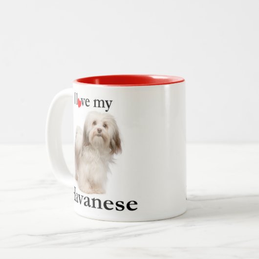 Liefde van mijn Havanese Mok (Voorkant links)