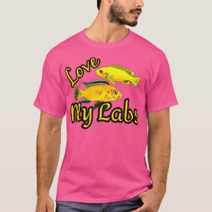 Liefde van mijn labs Electric Yellow Lab Cichlid F T-shirt