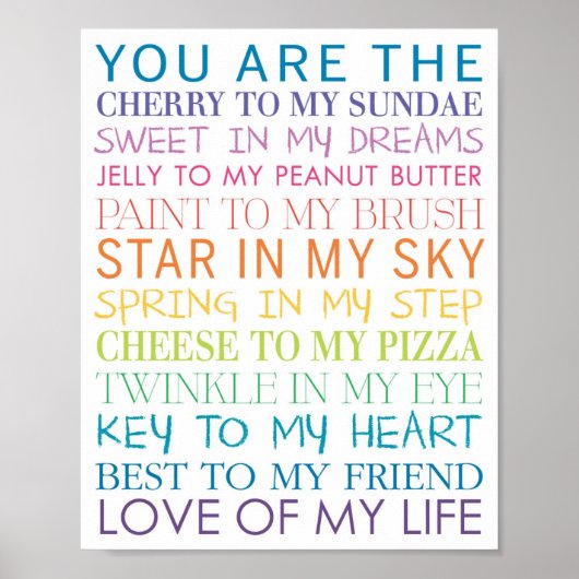 Liefde van mijn Life Poster Print (Voorkant)