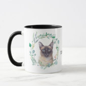 Liefde van mijn Siamese kat Wreath Coffee Mok (Links)