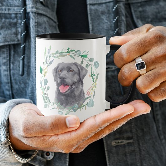 Liefde van mijn zwarte lab met schoorsteenkoffie M Mok