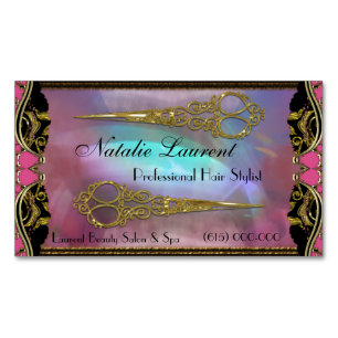 Liefde van roze dubbelschaar Franse afbeelding IV Magnetisch Visitekaartje