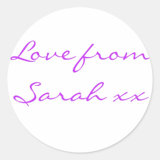 Liefde van Sarah Sticker (vel van 20) (Voorkant)