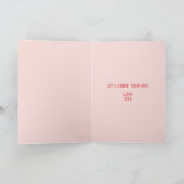 Liefde van schattige roze romance dansende mensen  kaart (Binnen)