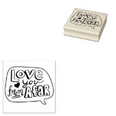 Liefde van veraf rubberstempel (Gestempeld)