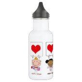 Liefde van verschillende nationaliteiten waterfles  (Links)