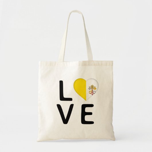 Liefde - Vaticaanstad vlag Tote Bag (Voorkant)