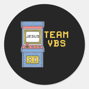Liefde VBS 2024 Videogame Vakantie Bijbel School R Ronde Sticker