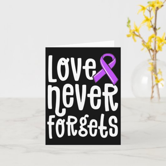 Liefde vergeet nooit herinneringen Probleem Heimer Kaart (Gele Bloem)