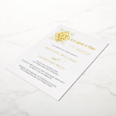 Liefde verhaal eens op een tijd weduwschap goud folie uitnodiging (Gedraaid)