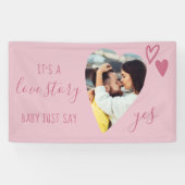 Liefde Verhaal Foto: Ja Vertrouwelijk Voorstel Spandoek (Horizontaal)