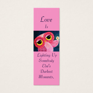 Liefde verlicht iemand anders's donkerste moment mini visitekaartjes