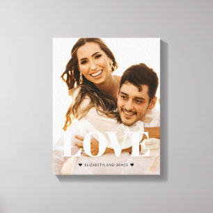 Liefde Verlovingsfoto Canvasprint Canvas Afdruk