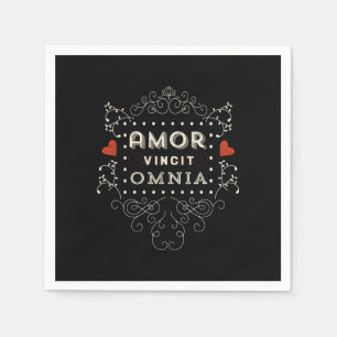 Liefde verovert alles - Latijns- typografie Servetten