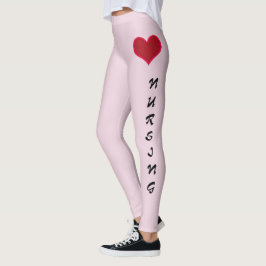 Liefde Verpleegkundige Leggings Roze