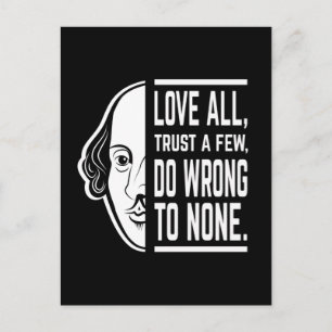 Liefde vertrouwen allemaal op een paar Shakespeare Briefkaart