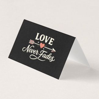 Liefde vervaagt nooit Recht wijzende bijpassende k Kaart