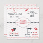 Liefde vieren Aankondiging van bewaar de datum (St (Voorkant / Achterkant)