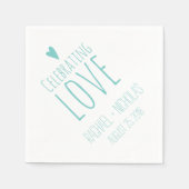 Liefde vieren | Weddenschap Servetten (Voorkant)