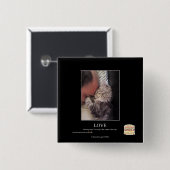 Liefde Vierkante Button 5,1 Cm (Voorkant /achterkant)