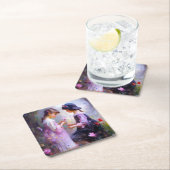 Liefde Vierkante Kartonnen Onderzetter (Insitu)