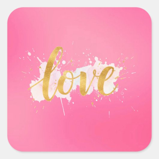 Liefde Vierkante Sticker (Voorkant)