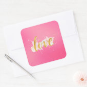 Liefde Vierkante Sticker (Envelop)