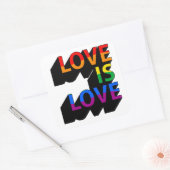 Liefde Vierkante Sticker (Envelop)