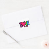Liefde Vierkante Sticker (Envelop)