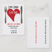 Liefde visitekaartje concept (Voorkant / Achterkant)