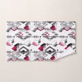 Liefde, visnet, patchwork bad handdoek (Handdoek)