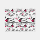 Liefde, visnet, patchwork fleece deken (Voorkant (Horizontaal))