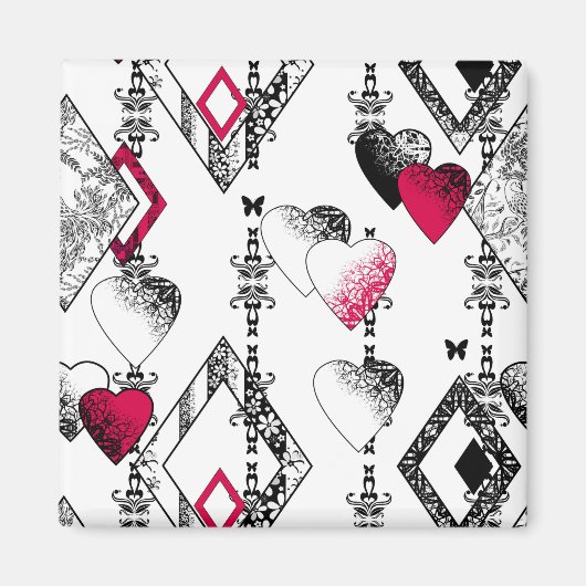 Liefde, visnet, patchwork magneet (Voorkant)