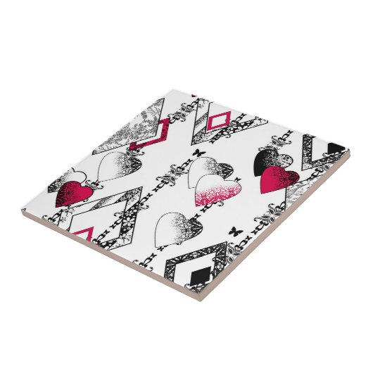 Liefde, visnet, patchwork tegeltje (Zijkant)