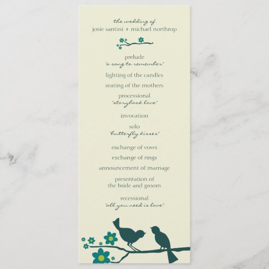 Liefde vliegprogramma's {Peacock} Programma (Voorkant)