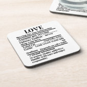 Liefde - Voeding feiten.w Bier Onderzetter (Linkerzijde)