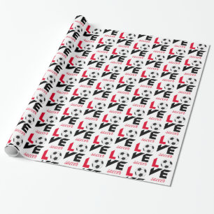 Liefde voetbal cadeaupapier